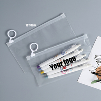 Trousse à crayons transparente avec une grande capacité et un design simple, parfaite pour le stockage de la papeterie à l'école et au bureau