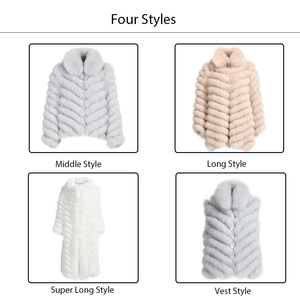 Commercio all'ingrosso Double-face Wear Anti-restringimento colletto rimovibile donna tessuto di seta giacche reversibili inverno vera <span class=keywords><strong>pelliccia</strong></span> di volpe cappotto corto - Product Image 4