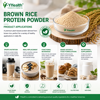 Poudre de protéines de riz brun de haute pureté, soluble dans l'eau, protéines végétales pour remplacement de repas, nutrition sportive, marque privée
