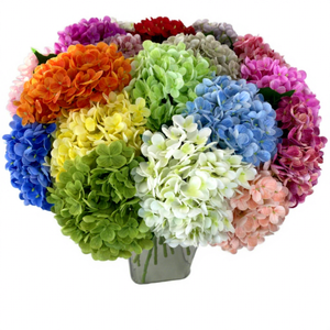 3D Realistic Moisturizing Large Hydrangea <b>Artificial</b> <b>Flowers</b>, 176 Pieces, Hotel Decoration Floral Arrangement - Product Image 1