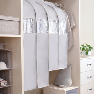 Housse de rangement transparente anti-poussière avec fermeture éclair pour vêtements, costumes, sacs de voyage et de rangement en lin, robe de mariée - Product Image 6