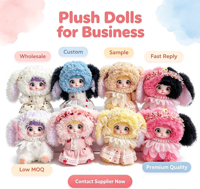 Porte-clés en peluche Kawaii avec yeux rotatifs et jupe en dentelle, breloque de sac en coton, rembourrage en coton PP, unisexe