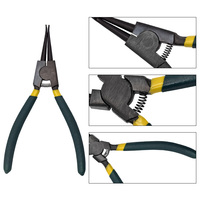 Ensemble de pinces à anneaux élastiques 4 pièces, kit d'outils pour anneaux élastiques avec étui, kit d'outils pour anneaux élastiques, outils à main pour anneaux élastiques, pinces à circlips de 7 pouces