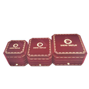 High End Custom Logo Luxury Wedding Ring Earring Bracelet Necklace Velvet <b>Jewelry</b> Box Packaging - Product Image 6