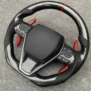 Volante Deportivo de Fibra de Carbono y Cuero con Pantalla LED de RPM para Camry 8ª Gen/<span class=keywords><strong>Corolla</strong></span> 12/Levin/Land Cruiser, Carbono Forjado - Product Image 6