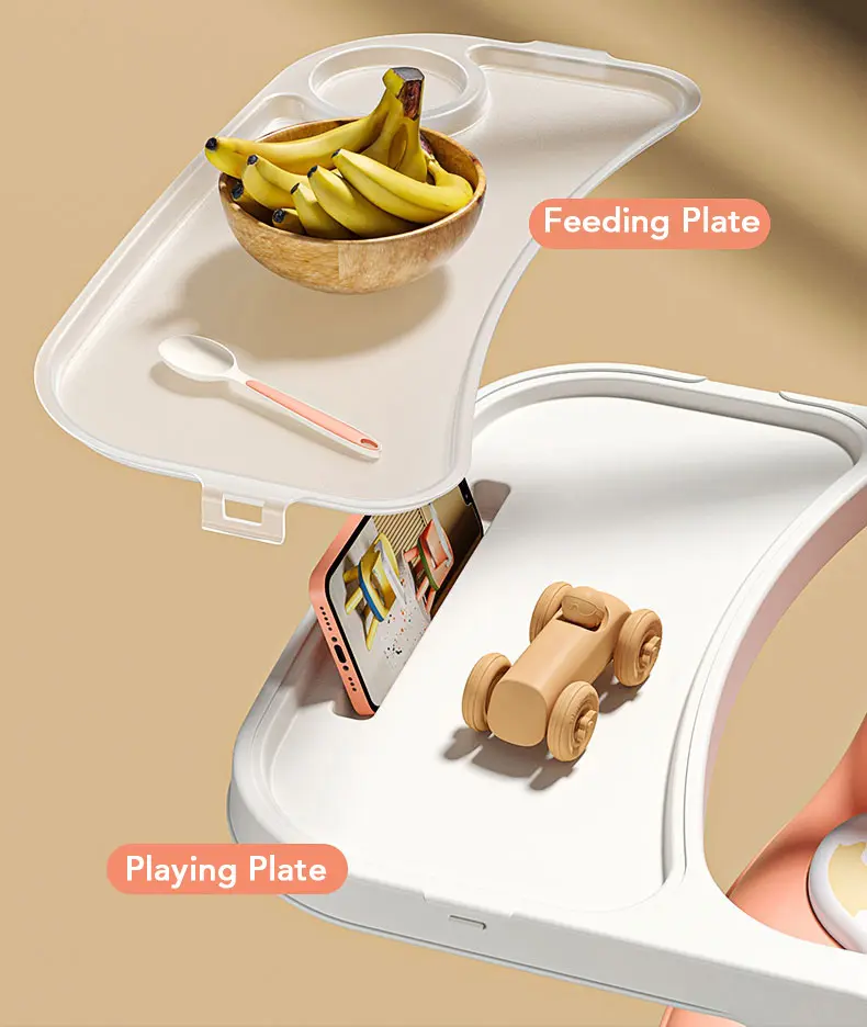 Xách tay 3 trong 1 nhựa mềm PVC đệm với vocal bé ăn uống cho ăn ghế