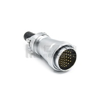 Connecteur d'aviation circulaire étanche WEIPU WF55 Série 40 broches en métal, droit, pour montage sur câble TI ou montage sur panneau Z, prise femelle