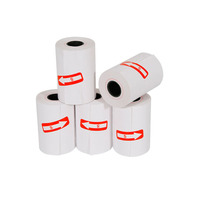 Rouleaux de papier thermique MX 57x40mm blancs pour imprimantes de reçus de caisse enregistreuse, impression de logo personnalisée, sans BPA, papier lisse de haute qualité
