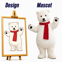 Costume de mascotte d'ours gonflable en peluche pour adultes, 2/2,6/3 m, avec design en fourrure, pour Halloween et événements d'anime, unisexe