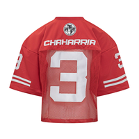 Dernier modèle de maillot de football pour homme, personnalisé avec logo imprimé, à manches courtes, en maille, col en V, en polyester, sportif et respirant