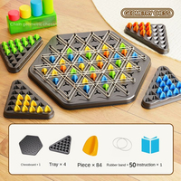 Nouveaux jeux tendance, jeux de société interactifs portables, jouets de sport de plein air, jeux de société familiaux, jeu d'échecs en chaîne triangulaire pour enfants