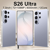 S26 Ultra, Teléfono Inteligente 5G Económico, Pantalla de 7.3 Pulgadas, Batería de 8000mAh, 16GB + 1TB, Teléfono Android Económico, Versión Global de Fábrica