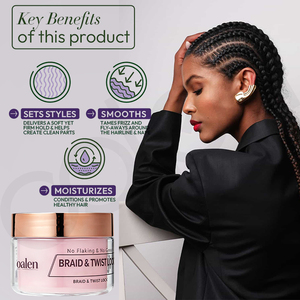 Gel coiffant Oalen Private Label en gros pour tresses et torsades, tenue extrême, sans résidus, anti-frisottis, brillance intense pour toutes les coiffures tressées - Product Image 4