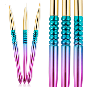 Ensemble de 3 pinceaux doux pour nail art, pinceaux de précision personnalisés pour la peinture de détails fins, pour vernis gel, manucure, design d'ongles - Product Image 4
