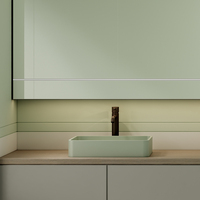 Lavabo rectangulaire en béton moderne Mohom, lavabo multifonction pour le lavage des cheveux, salle de bain pour utilisation en cuisine