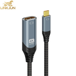 USB C mâle pour HDMI femelle <span class=keywords><strong>4K</strong></span> câble adaptateur PVC coque en alliage d'aluminium pour <span class=keywords><strong>4K</strong></span> affichage TV écran miroir fonction pour Microphone - Product Image 1