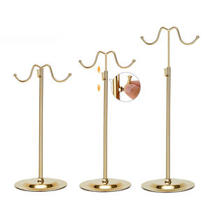 Expositor de Bolsos Metálico de Color Natural OEM, Soporte Vertical de Doble Gancho para Tiendas Minoristas y Centros Comerciales - Product Image 2