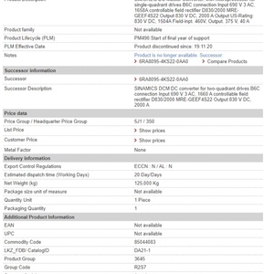 Offre spéciale de vacances 6RA7095-4KS22-0 Module convertisseur DC-DC DC Master Garantie 1 an - Product Image 3