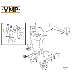 VOE15091844 - Capteur de pression pour chargeuses sur pneus L250G, L110G, L150G, L180G, L70G, L120G - OEM - Product Image 2