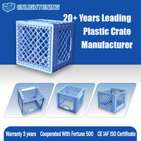 Caisse de stockage laitière à marque privée 335x335x270mm Conteneur de manutention du lait en plastique PP