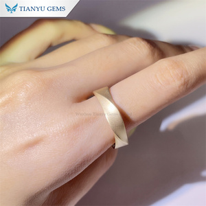 Tianyu Đồng Bằng Satin Cong Ban Nhạc Đám Cưới Cho Nam Giới Rắn Vàng 10K 14K 18K Bạc 925 Đính Hôn Đám Cưới Người Đàn Ông Của Nhẫn Trang Sức Cô Dâu - Product Image 2