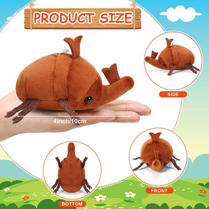 Imitazione coleottero peluche piccola catena di animali di pezza appeso a catena insetti morbidi crostacei ragazzi ragazze animali a tema insetti peluche - Product Image 3
