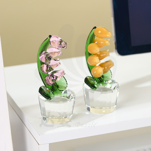 Ornements en verre cristal de lys de la vallée, décoration de table en cristal artificiel, cadeau pour enfants - Product Image 3