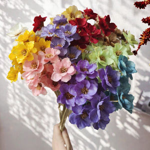 Activelove Arreglo de Campanillas Plateadas Hecho a Mano, Tallo de <span class=keywords><strong>Flores</strong></span> <span class=keywords><strong>Secas</strong></span> Pequeñas, Virutas de Madera Blanqueadas, para Graduación, Boda, Año Nuevo - Product Image 1