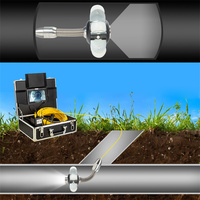 Caméra d'inspection de tuyaux industrielle portable 20M avec capteur CCD, vision nocturne, carte mémoire et moniteur DVR 7 pouces pour canalisations d'évacuation et d'égout