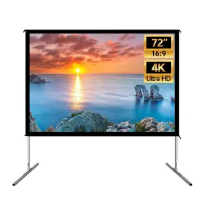 IN&VI 16:9 New Fold Projector Screen 72Inch Portable Film Screen 180 Inch Outdoor Projector Screen