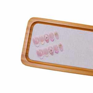 Faux ongles faits main, style européen et américain, motif floral transparent, très demandés en Asie du Sud-Est - Product Image 5