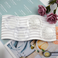 Compresse de gel ronde réutilisable, colorée, pour thérapie chaude et froide, pour la beauté du visage, le soulagement des poches et des gonflements sous les yeux