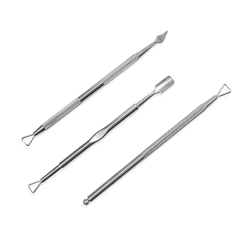 Forniture per unghie in acciaio inossidabile per professionisti # GH10 spintore per cuticole e cuticole triangolari