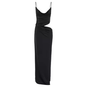 Vestito aderente da donna vestito da donna <span class=keywords><strong>con</strong></span> bretelle ritagliate <span class=keywords><strong>con</strong></span> bretelle tinta unita <span class=keywords><strong>con</strong></span> lato alto Modulare Casual senza schienale lungo abito aderente - Product Image 5
