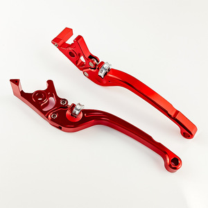 Leviers de frein de moto Qiangye rouges CNC, réglage universel, pour modification de moto - Product Image 2