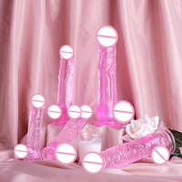 5 Tailles Godemichés en Gelée, Jouets Sexuels Souples et Économiques pour Masturbation Vaginale, Clitoridienne et Anale Féminine, avec Ventouse
