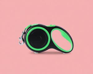 Laisse Rétractable de Luxe Personnalisée 5m Vert et Noir pour Chien, Libération Rapide, Matériau Durable ABS + TPE, Capacité 50kg pour Grands/Moyens Chiens - Product Image 1