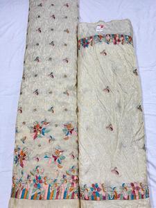 Tela crepé superventas para bodas, cuentas de encaje bordadas naturales puras, estampado de posición crepé, trama de punto de poliéster importada - Product Image 3