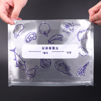 Sacs de congélation réutilisables personnalisés avec fermeture éclair, sachets d'emballage alimentaire en aluminium pour la conservation de la viande, des fruits et des légumes
