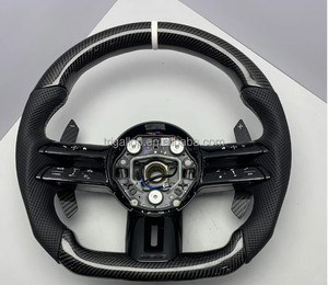 Volant sport personnalisé en cuir et fibre de carbone forgée avec LED pour l'intérieur de voiture, <span class=keywords><strong>Mini</strong></span> R Series R55 R56 <span class=keywords><strong>Cooper</strong></span> S X6 - Product Image 6