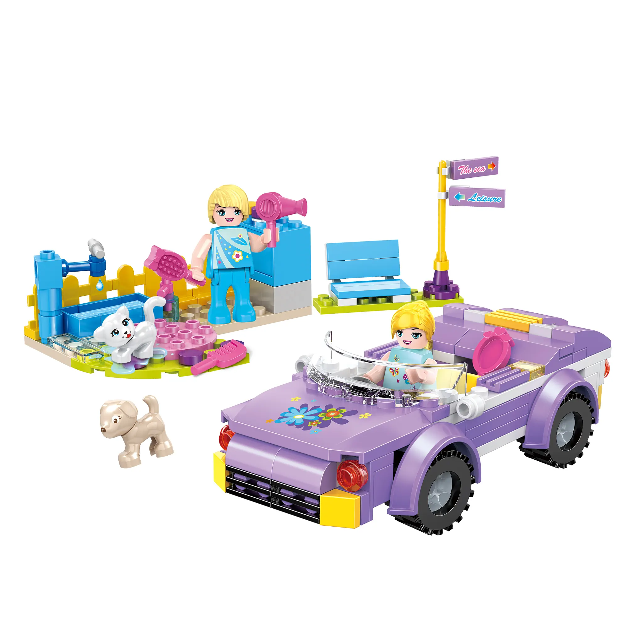 COGO – blocs de construction en plastique pour filles, nouveau Style, jouet d'assemblage de jardin pour enfants