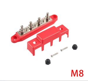 <span class=keywords><strong>Precio</strong></span> con Impuestos Incluidos: Bloque <span class=keywords><strong>de</strong></span> <span class=keywords><strong>Distribución</strong></span> <span class=keywords><strong>de</strong></span> 4 Pernos para Cableado <span class=keywords><strong>de</strong></span> Alta Corriente M8 M10, Rojo y Negro, para RV, Yate, Autobús ZR0081443 - Product Image 2