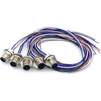 Conector de Aviación IP67 Impermeable M12 de 5 Pines con Adaptador de Código A, Cable de 60V, Arnés de Cableado para Tablero de Automóvil