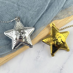 Accesorios para Té de Grado Alimenticio, Colador de Acero Inoxidable en Forma de Estrella con Rostro Humano, Infusor de Hierbas y Especias - Product Image 2