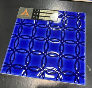 Piastrelle da Parete in Ceramica Smaltata Lucida Blu Zaffiro per Bagno, Doccia e Cucina, Fatte a Mano, Stile Subway - Product Image 4