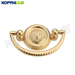 Koppalive Tiroir <span class=keywords><strong>de</strong></span> style européen Poignées rondes Poignées <span class=keywords><strong>de</strong></span> <span class=keywords><strong>poignée</strong></span> en anneau Poignées d'armoire en laiton massif Bronze noir - Product Image 3
