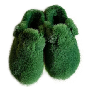 Ciabatte di Lusso in Vera Pelliccia di <span class=keywords><strong>Visone</strong></span> per Donna, Stile New York Trendy, 100% Pelliccia Naturale - Product Image 5