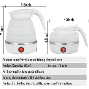 Electric Silicone <b>Kettle</b> Compression Leak Proof Travel Portable Foldable Electric <b>Kettle</b>, 0.6l <b>Small</b> Household - Product Image 3