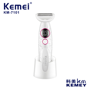 <span class=keywords><strong>Kemei</strong></span> Km-7101 Rasoir Épilateur Femme <span class=keywords><strong>5</strong></span> en <span class=keywords><strong>1</strong></span> Lavable pour Épilation Corporelle, Tondeuse Corporelle, Kit de Toilettage, Ensemble de Tondeuses à Cheveux CE - Product Image 2
