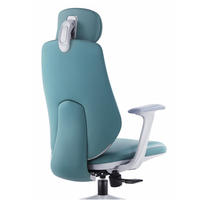Fauteuil de Direction en Cuir Style Mid-Century avec Accoudoirs Rembourrés et Piètement en Bois Courbé – Siège de Manager Élégant